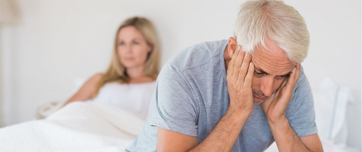 Disfunzione erettile in un uomo dopo 60 anni